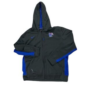 Used Nike Memphis Tigers Therma Fit Full Zip Hoodie Gray And Blue Size XXL